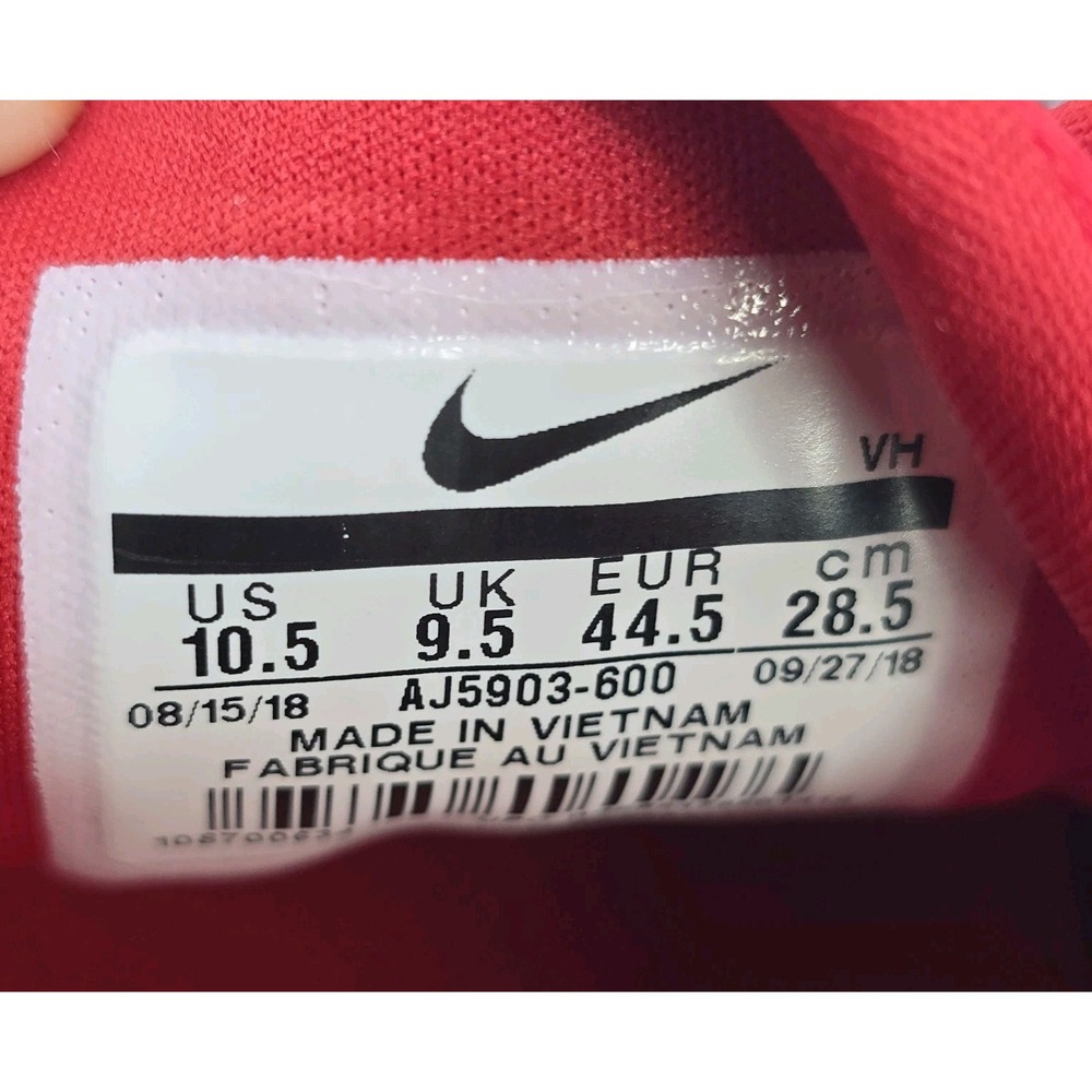 Nike Renew‎ Arena Shoes Mens Size 10.5 Red White Running Sneakers AJ5903-600 - Picture 6 of 7